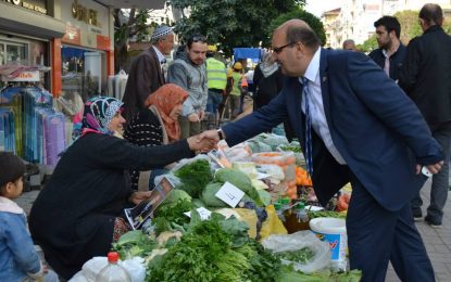 Başak, Cuma Pazarı  Esnafını Ziyaret Etti